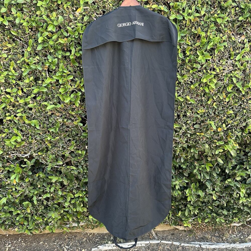 Giorgio Armani Garment Bag 55"x26" Black Dust Cover Protector Suit Dress Travel